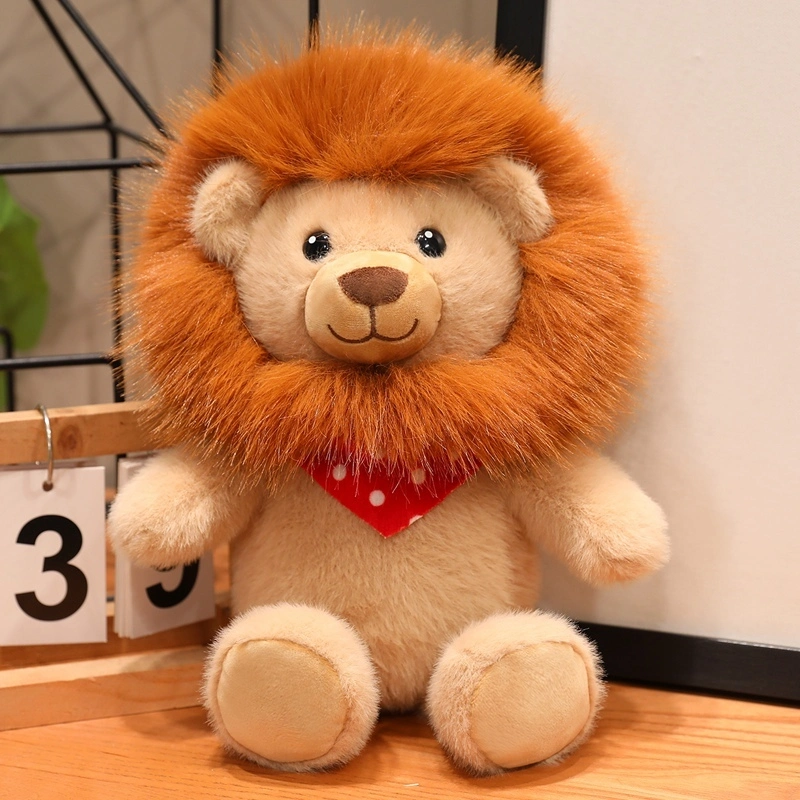Super Soft Lion Stuffed Animal - Cute Plush Lion Doll with Embroidered Face &amp; Plush Tail, Suitable for Children’s Playti 1