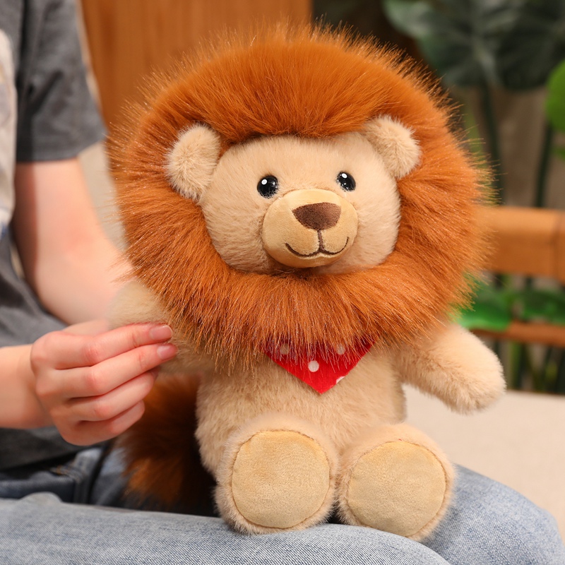 Super Soft Lion Stuffed Animal - Cute Plush Lion Doll with Embroidered Face & Plush Tail, Suitable for Children’s Playti 13