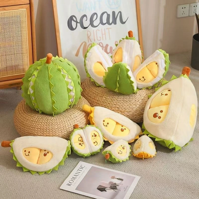 Lindo peluche de durian de 25 cm: almohada suave con forma de fruta y adorable diseño puntiagudo, decoración de peluche verde para acurrucarse. 1