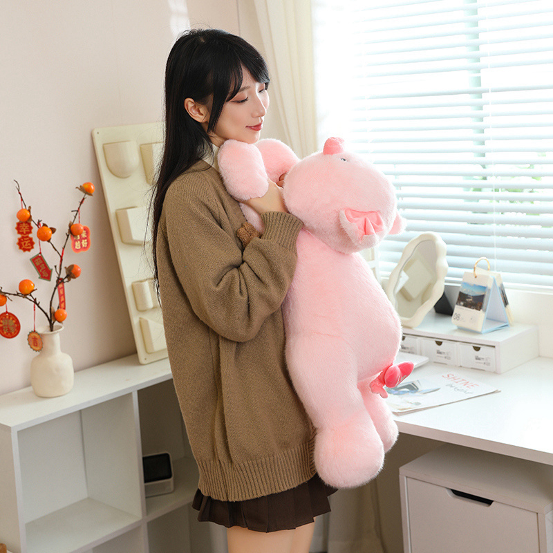 Lying Down Pig Plush Toy - Soft Stuffed Pig Doll for Kids/Decor 14