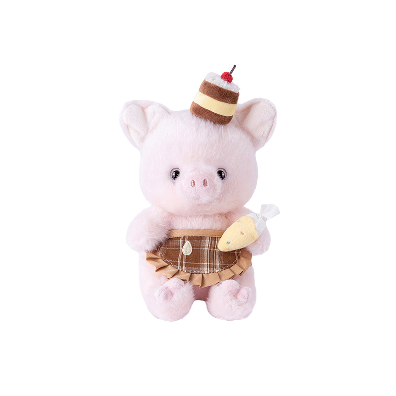 Cute Pink Pig Pastry Chef Plush Doll - Soft Stuffed Animal Toy 14