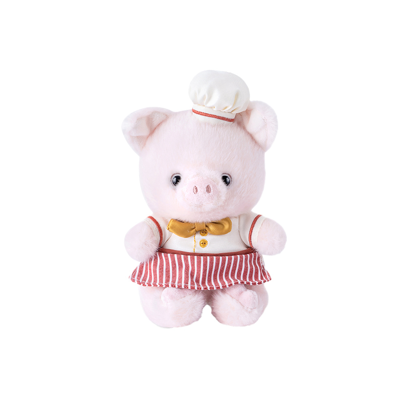 Cute Pink Pig Pastry Chef Plush Doll - Soft Stuffed Animal Toy 15