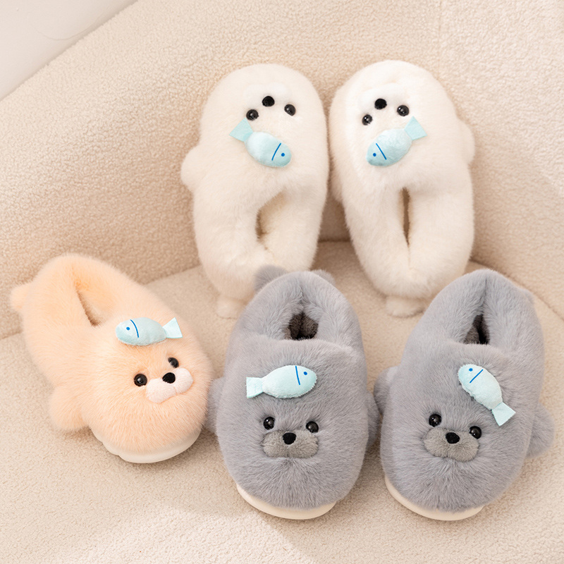 Plush Seal Slippers - Soft Fuzzy Indoor Home Slippers for Warm Comfort 11