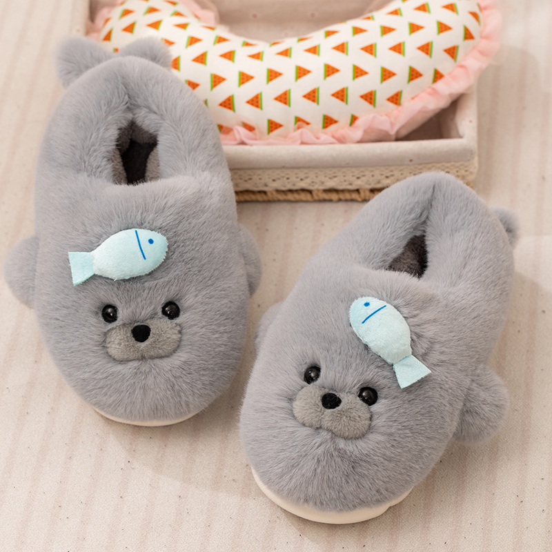 Plush Seal Slippers - Soft Fuzzy Indoor Home Slippers for Warm Comfort 13