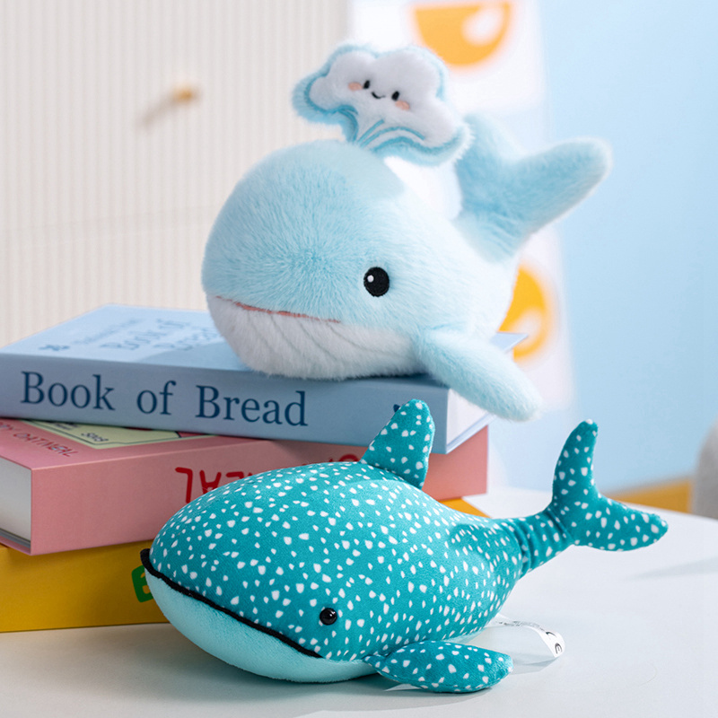 Whale Plush Toy - Soft Marine Animal Stuffed Doll for Kids & Adults 12