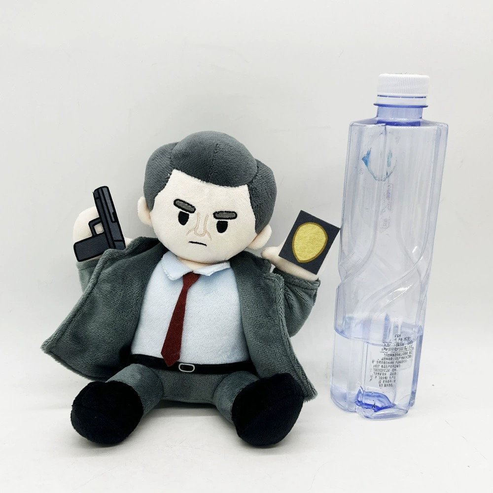 19cm The Naked Gun Plush Detective Plush Toy - Police Officer Stuffed Doll with Gun & Badge, Collectible Figure for Fans 13