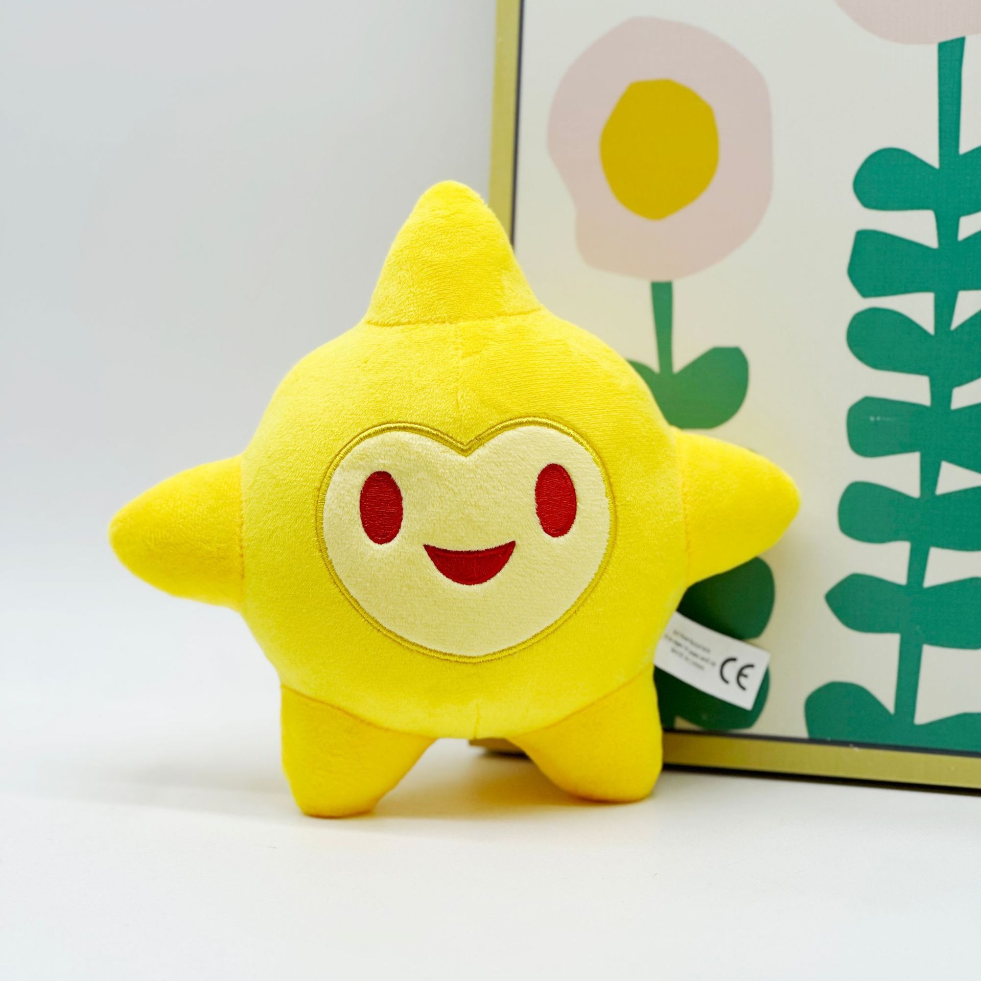 Cute Yellow Star Plush Toy - Smiling Heart-Face Stuffed Animal for Kids & Collectors 15