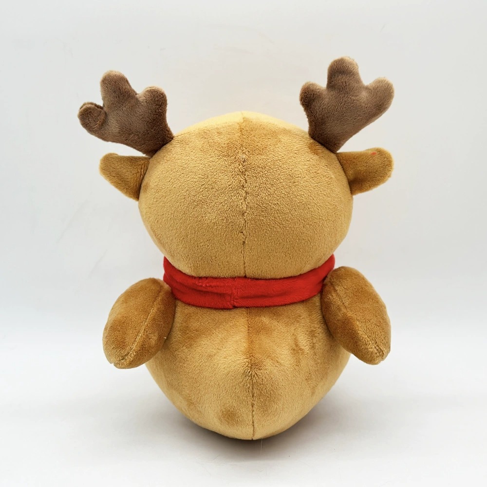 21cm Christmas Plush Toy - Cute Duck-Reindeer Hybrid with Antlers & Red Scarf, Festive Gift for Kids & Collectors 16