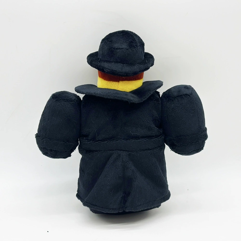 Peluche Mystery Man de la mafia abandonnée - Figurine style LEGO en trench-coat noir - Forsaken Peluches 17