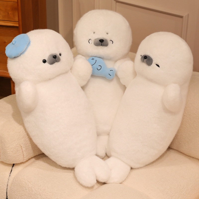 Adorable Beady-Eyed Seal Plush Toy - Ultra-Soft Stuffed Seal Doll with Cute Beady Eyes, Fluffy Plush Fabric Safe for Kid 11
