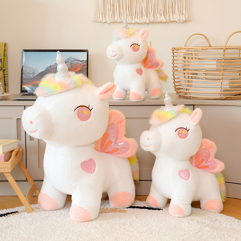 Cute Pink & Blue Unicorn Plush Toy - Plush Stuffed Design with Exquisite Detailing, Soft Touch Texture, Fantasy-Themed T 16