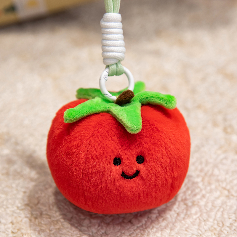 Adorable Fruit & Veg Plush Keychain - Soft Stuffed Design, Food-Themed Accessory for All Ages, Key Organizer & Bag Penda 12