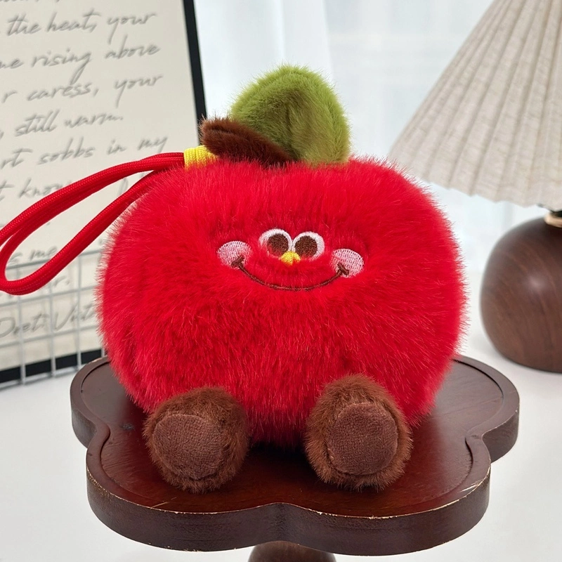 Cute Fruit Plush Keychain - Soft Strawberry Stuffed Key Ring, Fruit-Themed Key Charm for All Ages, Bag Pendant &amp; Gift fo 1