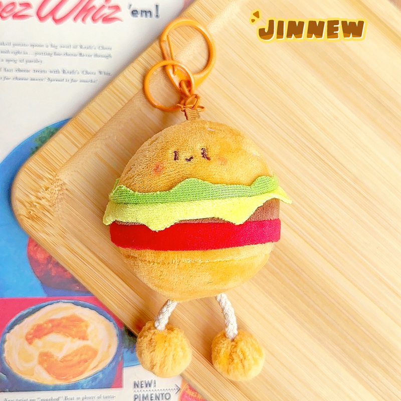Fun Food Pull-Along Plush Doll Series - Soft Stuffed Food Toys (Burger, Pizza, Cake) with Pull String for Kids Toddlers 12