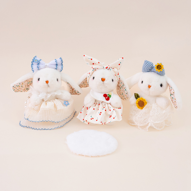 Peluche Lapin Adorable - Peluche Lapin Douce et Douce avec Vêtements Colorés, Décoration de Chambre, Compagnon Câlin pour Enfants 12