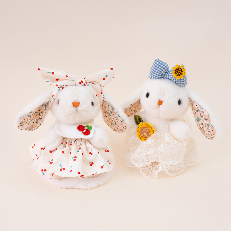 Peluche Lapin Adorable - Peluche Lapin Douce et Douce avec Vêtements Colorés, Décoration de Chambre, Compagnon Câlin pour Enfants 13