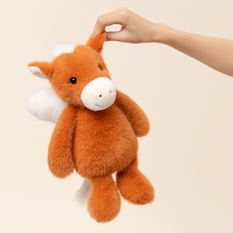 Magical Pegasus Plush Doll - Soft Stuffed Winged Horse Toy for Kids Adults Fantasy Theme Bedroom Decor & Gift 14