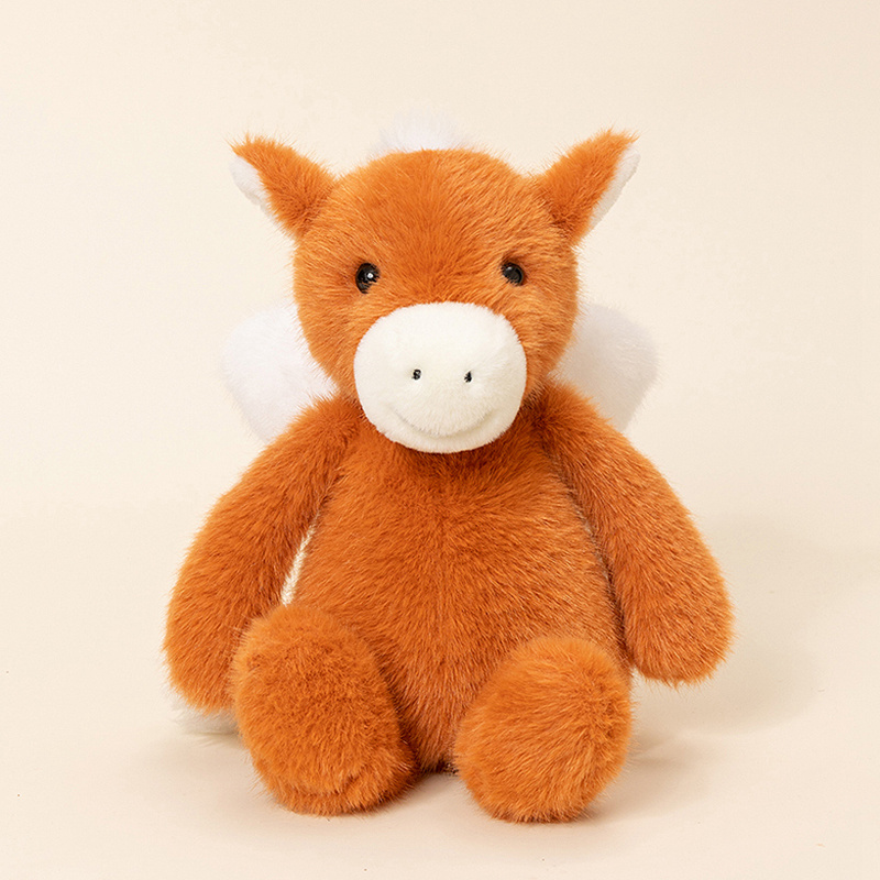 Magical Pegasus Plush Doll - Soft Stuffed Winged Horse Toy for Kids Adults Fantasy Theme Bedroom Decor & Gift 12