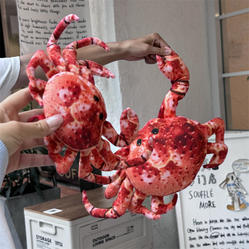 Peluche Crabe Royal Réaliste - Jouet Animal de Mer Doux en Peluche pour Enfants et Adultes - Décoration et Cadeau sur le Thème de l'Océan 12