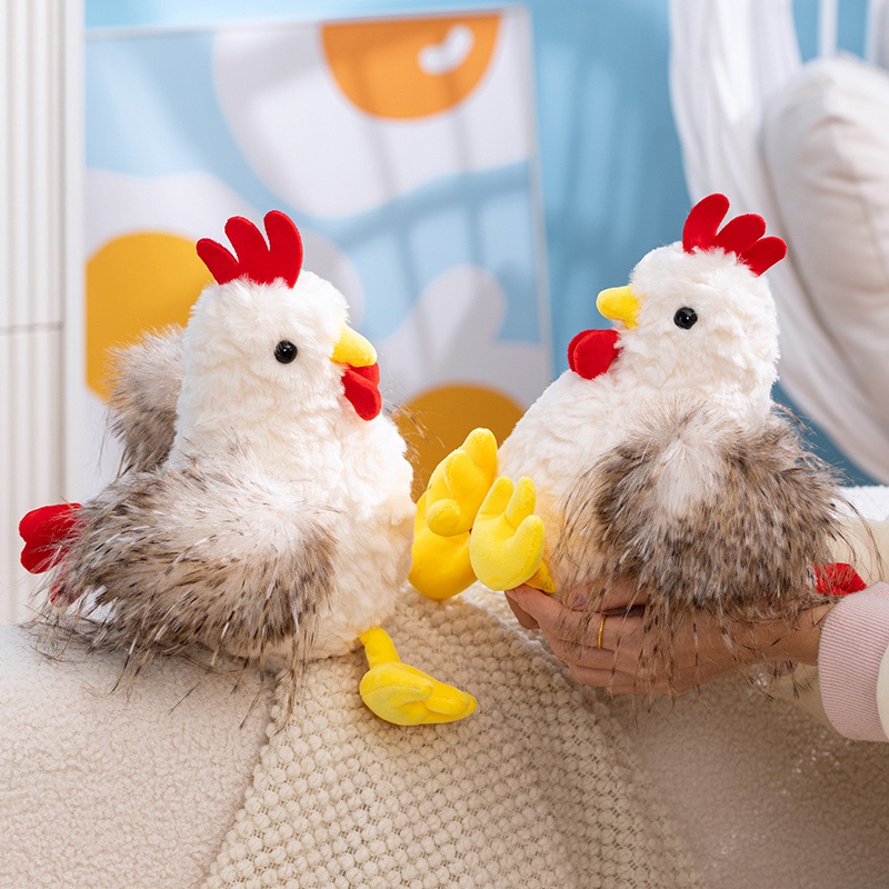 Adorable Large Rooster Plush Doll - Soft Stuffed Chicken Toy for Kids Adults Home Decoration & Gift 14