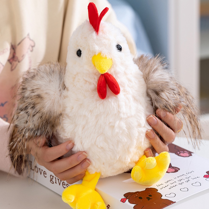 Adorable Large Rooster Plush Doll - Soft Stuffed Chicken Toy for Kids Adults Home Decoration & Gift 15