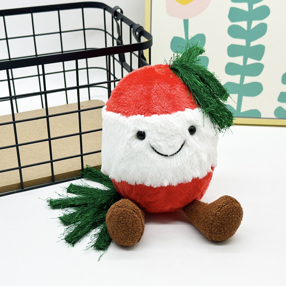 16cm Cute Radish Plush Toy - 16cm Red & White Smiling Plant Stuffed Animal, 107g Soft Doll for Gifts & Home Decor 13