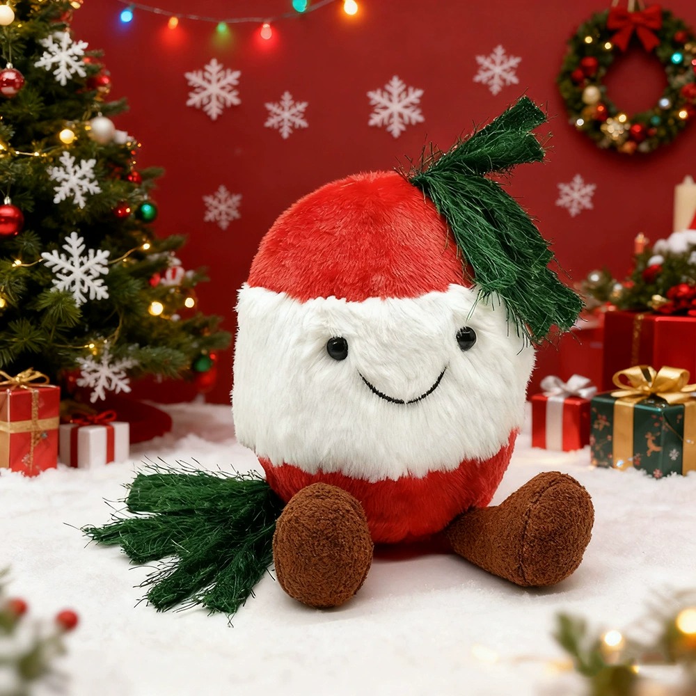 16cm Cute Radish Plush Toy - 16cm Red & White Smiling Plant Stuffed Animal, 107g Soft Doll for Gifts & Home Decor 18