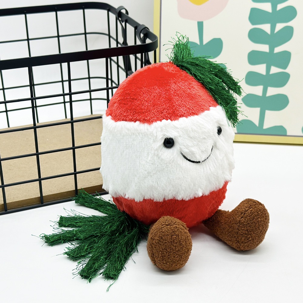 16cm Cute Radish Plush Toy - 16cm Red & White Smiling Plant Stuffed Animal, 107g Soft Doll for Gifts & Home Decor 12