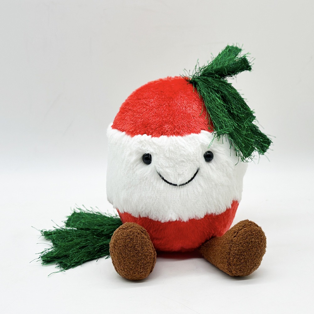 16cm Cute Radish Plush Toy - 16cm Red & White Smiling Plant Stuffed Animal, 107g Soft Doll for Gifts & Home Decor 15