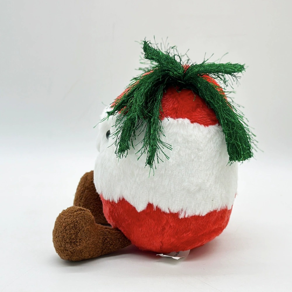 16cm Cute Radish Plush Toy - 16cm Red & White Smiling Plant Stuffed Animal, 107g Soft Doll for Gifts & Home Decor 17