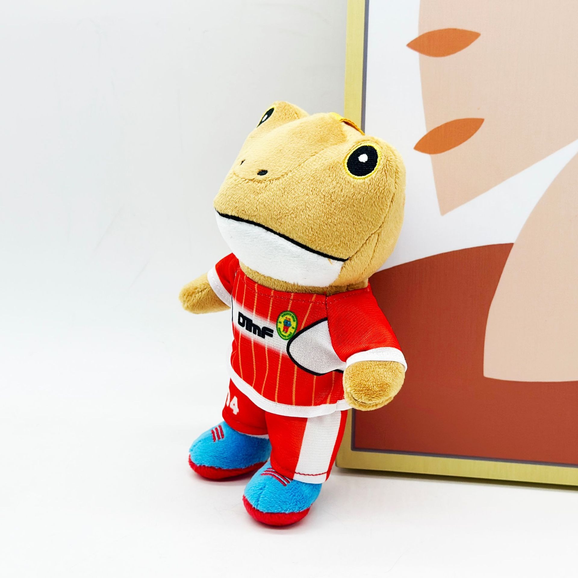 20cm Sapo Concho Toy Bad Bunny  Cute Frog Plush Toy in Red Sports Jersey Keychain Rana De Bad Bunny Peluche 15