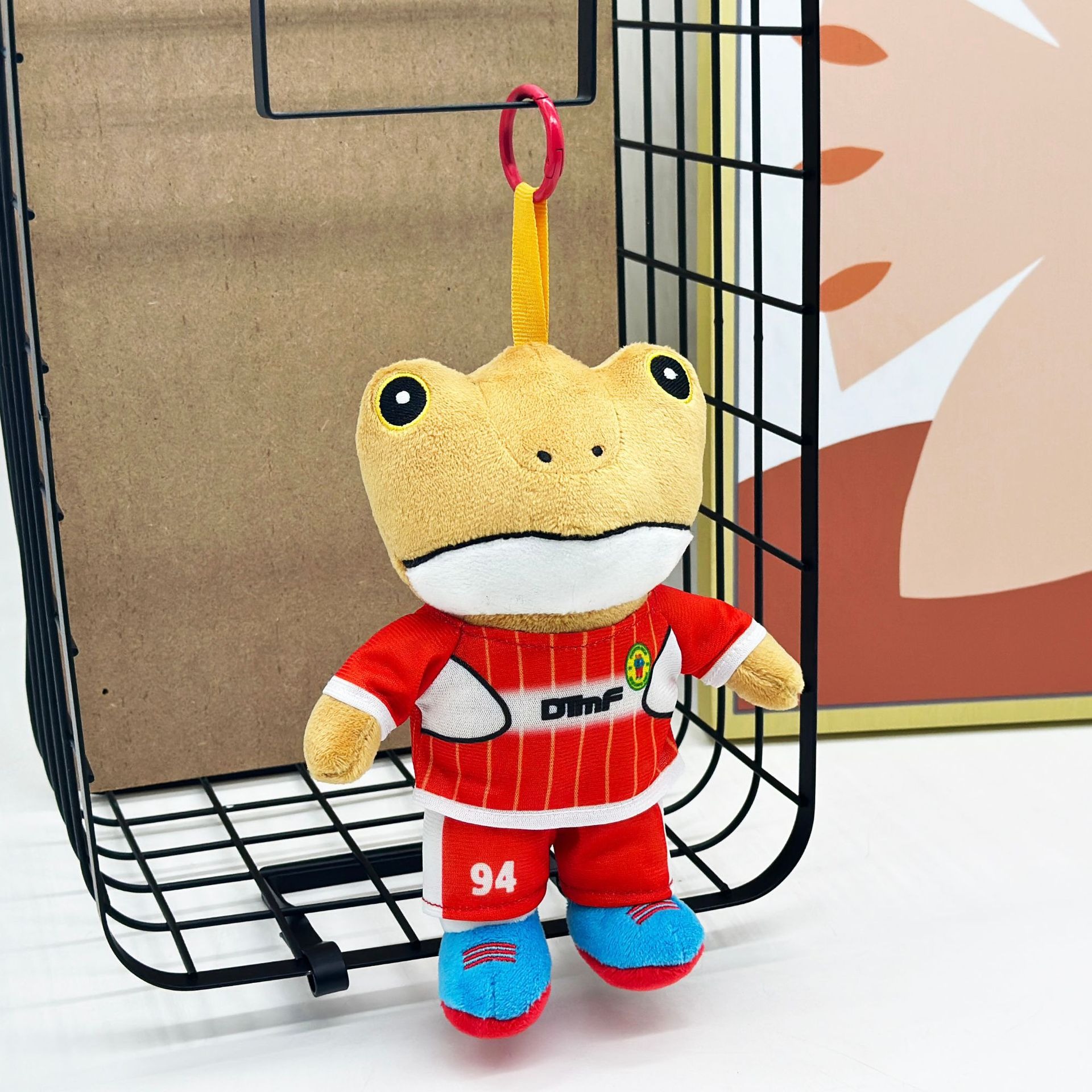20cm Sapo Concho Toy Bad Bunny  Cute Frog Plush Toy in Red Sports Jersey Keychain Rana De Bad Bunny Peluche 14