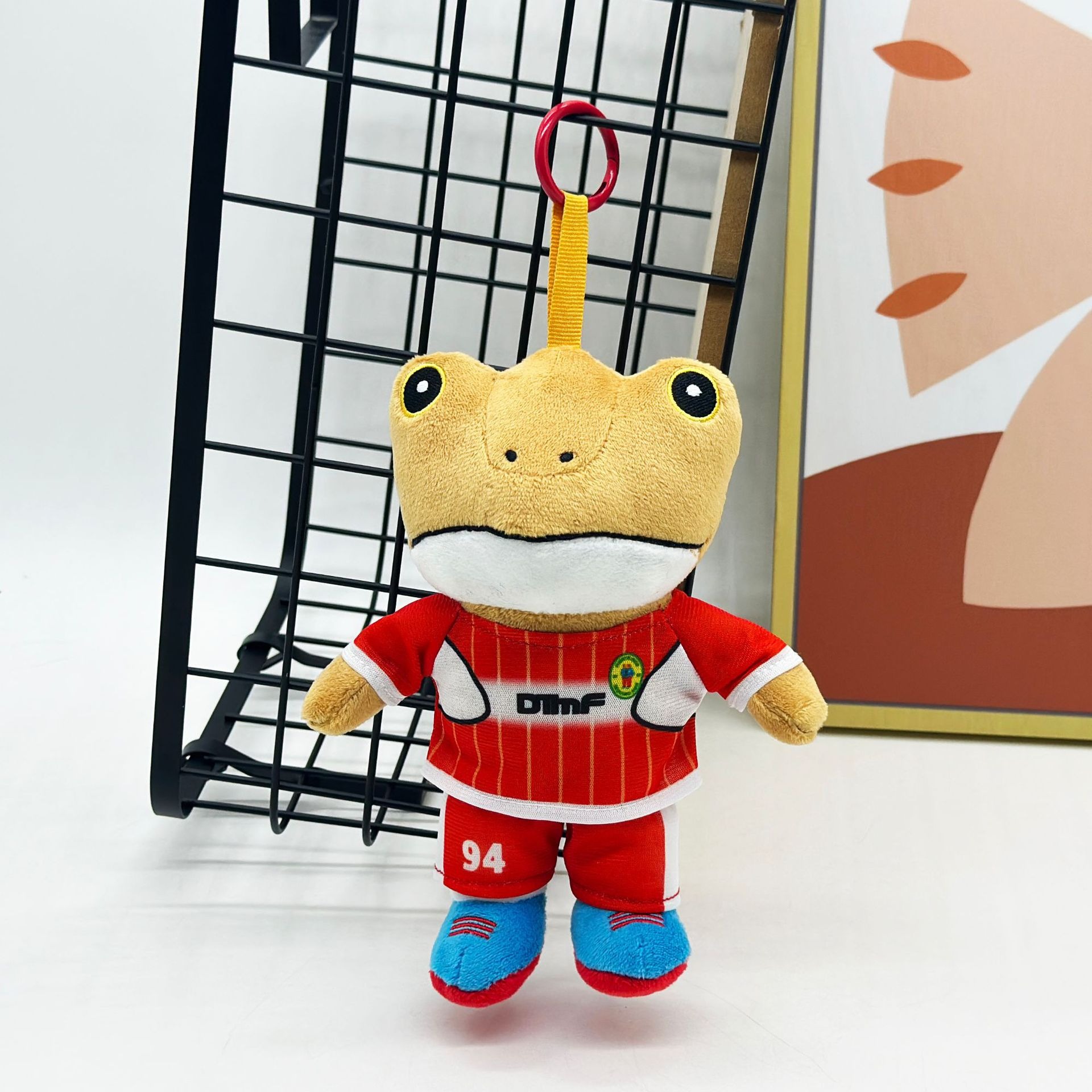 20cm Sapo Concho Toy Bad Bunny  Cute Frog Plush Toy in Red Sports Jersey Keychain Rana De Bad Bunny Peluche 12