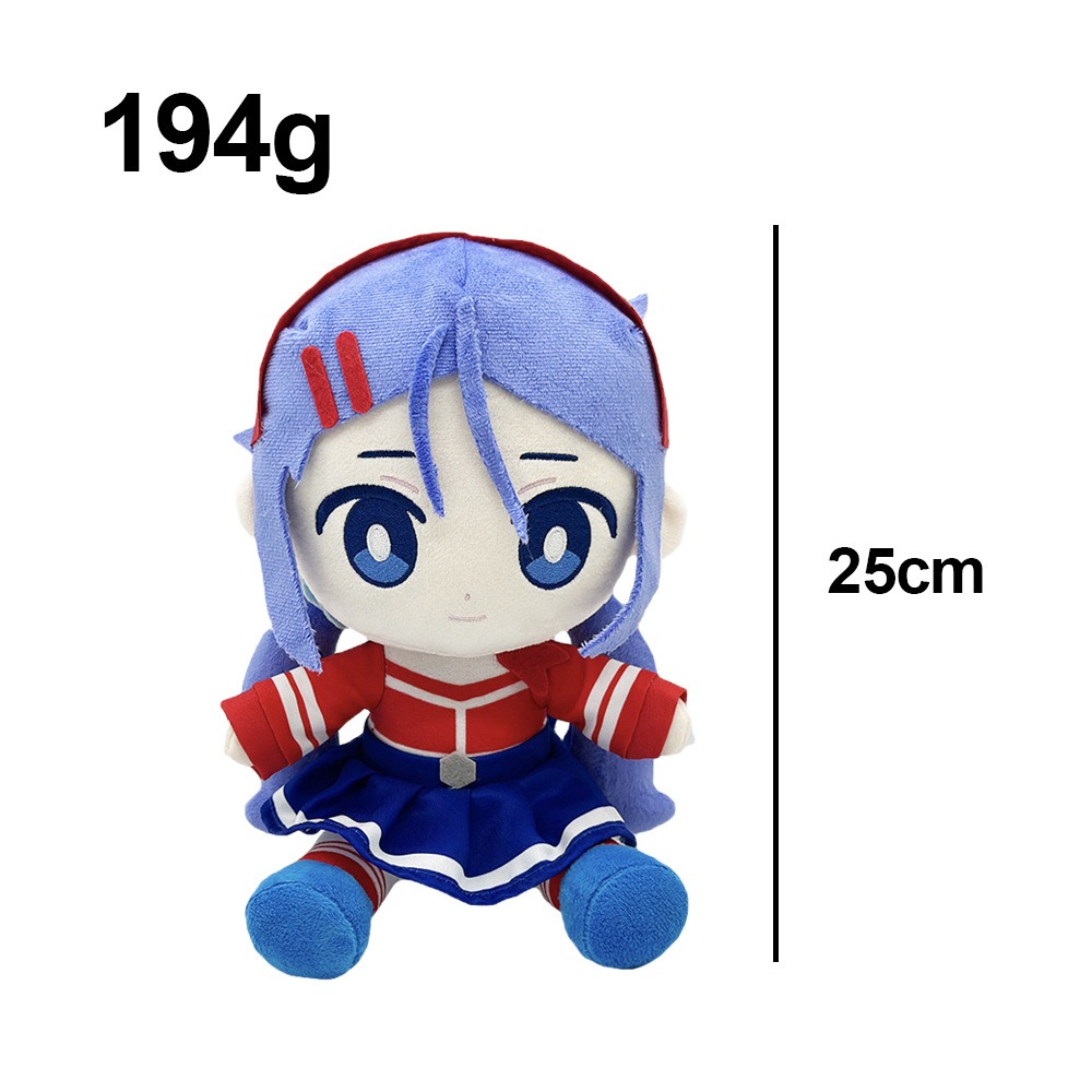 Anime Girl Miside Doll Plush Toy - 25cm Blue-Haired Character Stuffed Doll, 194g Soft Plushie for Fans & Collectors 12