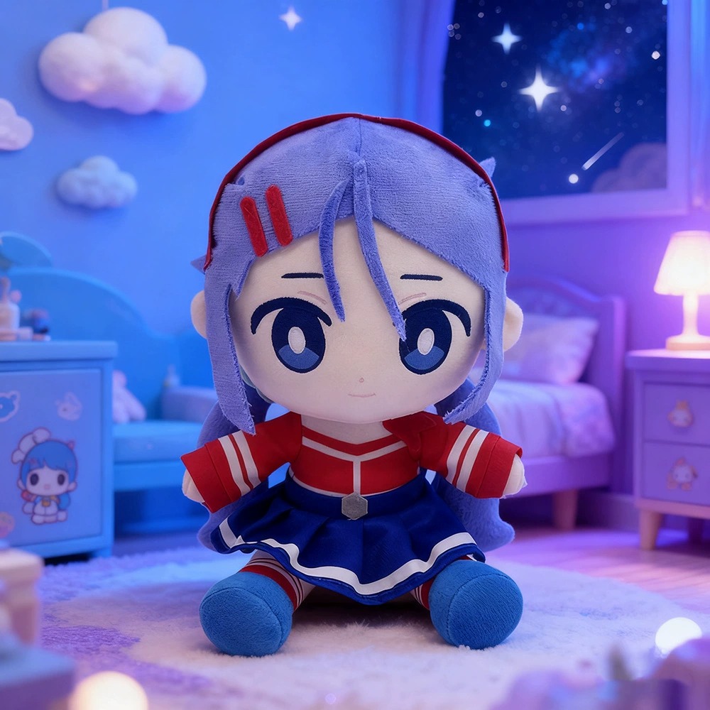 Anime Girl Miside Doll Plush Toy - 25cm Blue-Haired Character Stuffed Doll, 194g Soft Plushie for Fans & Collectors 11