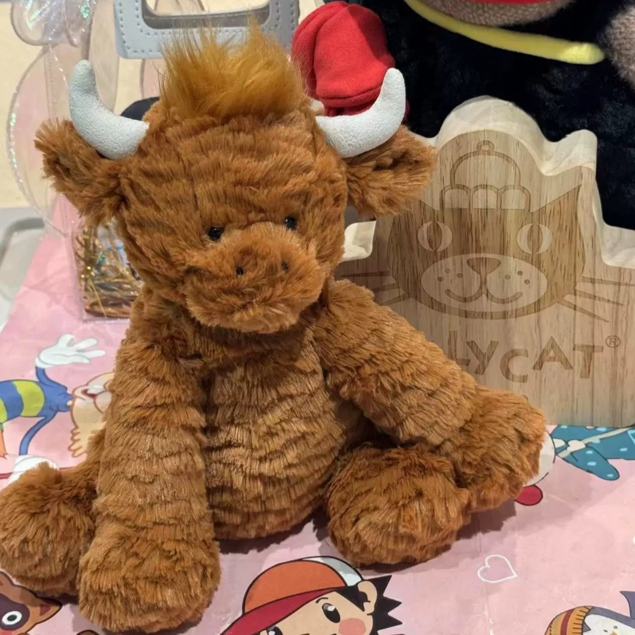 26cm Bulk Highland Cow Stuffed Animal Plush Super Soft Cute PP Cotton Filling Doll Wave Curly Internet Gift 9