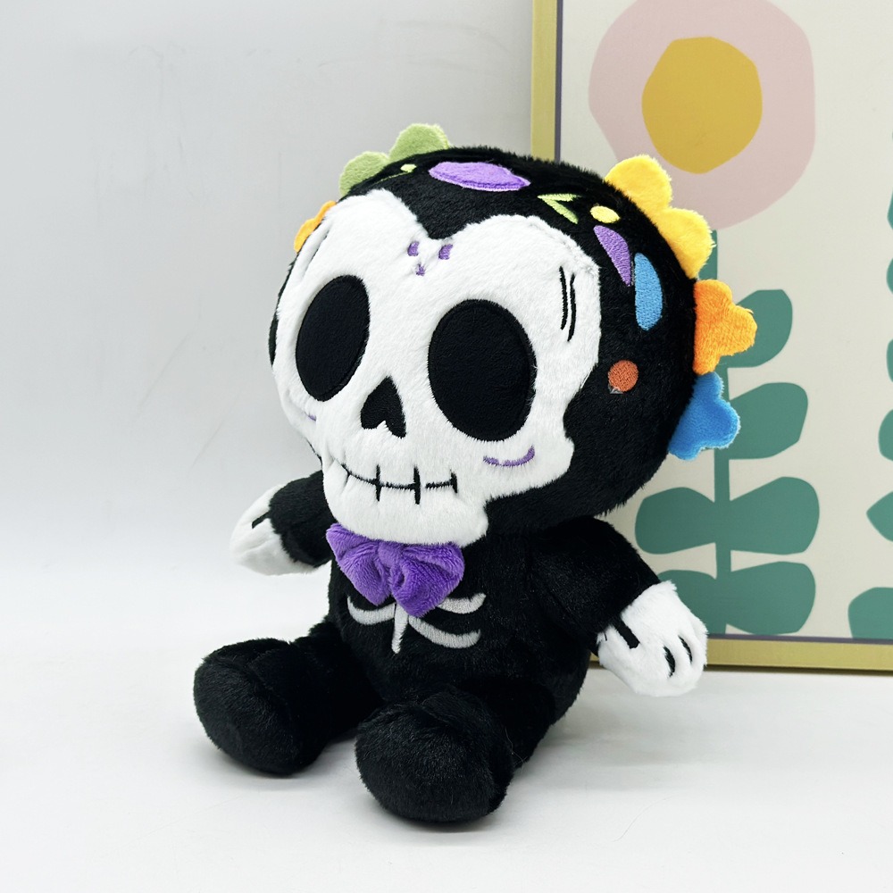 19CM Halloween Plush Toys Set - Panda Dog & Day of the Dead Skeleton Stuffed Animals for Holiday Decor & Gifts 12
