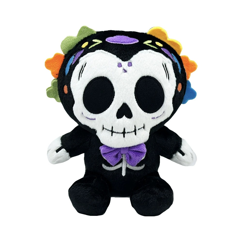 19CM Halloween Plush Toys Set - Panda Dog & Day of the Dead Skeleton Stuffed Animals for Holiday Decor & Gifts 18