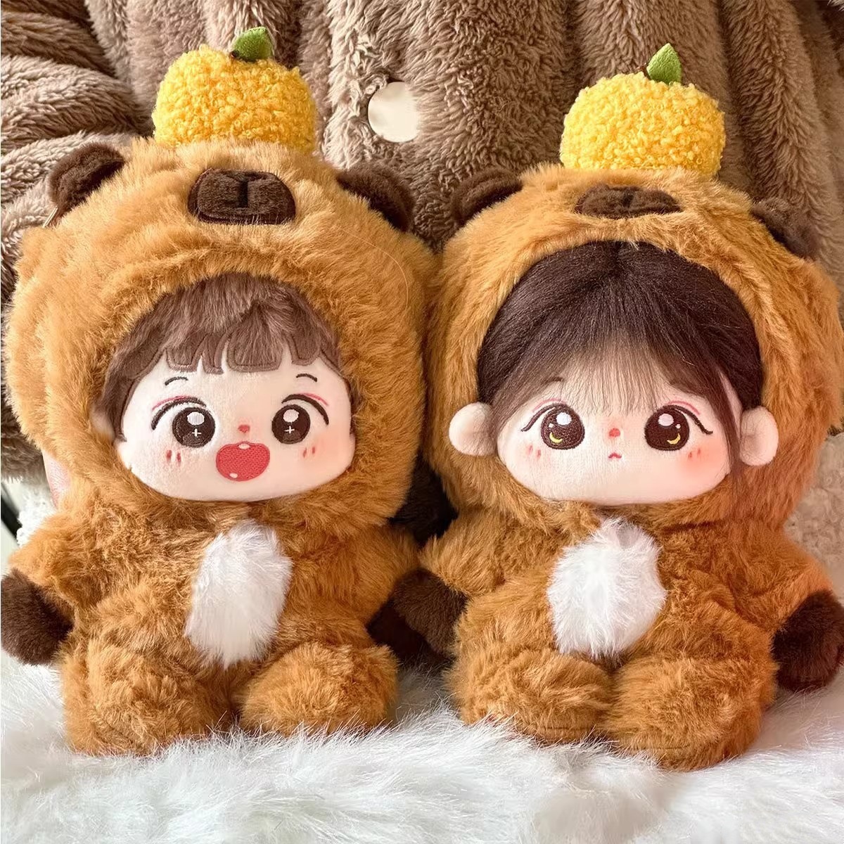 Hot SALE Cute Onesie Capybara Hat Accessorie 20CM Plush Doll Clothes Cartoon Kpop Idol Plush Doll Plush Toys Clothes 9