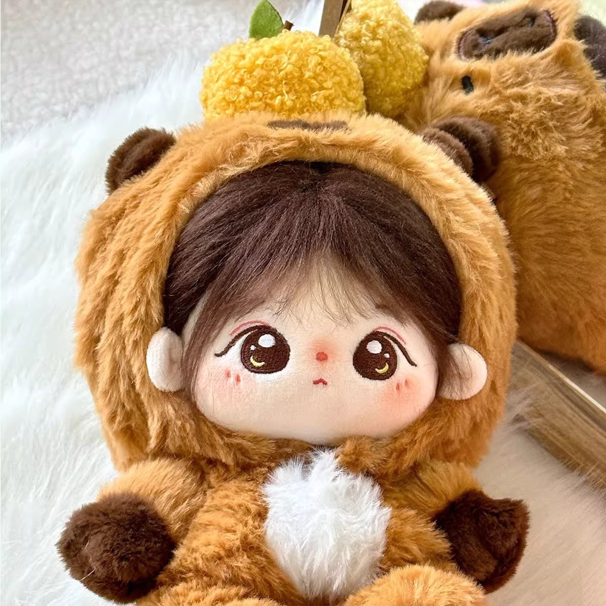 Hot SALE Cute Onesie Capybara Hat Accessorie 20CM Plush Doll Clothes Cartoon Kpop Idol Plush Doll Plush Toys Clothes 12