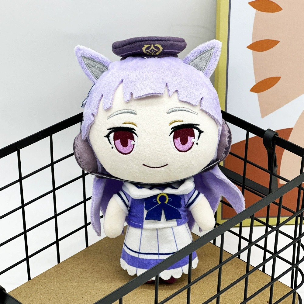 Peluche Uma Musume de 25 cm, adorable personaje inspirado en el anime, con pelo morado y diseño de orejas. 11