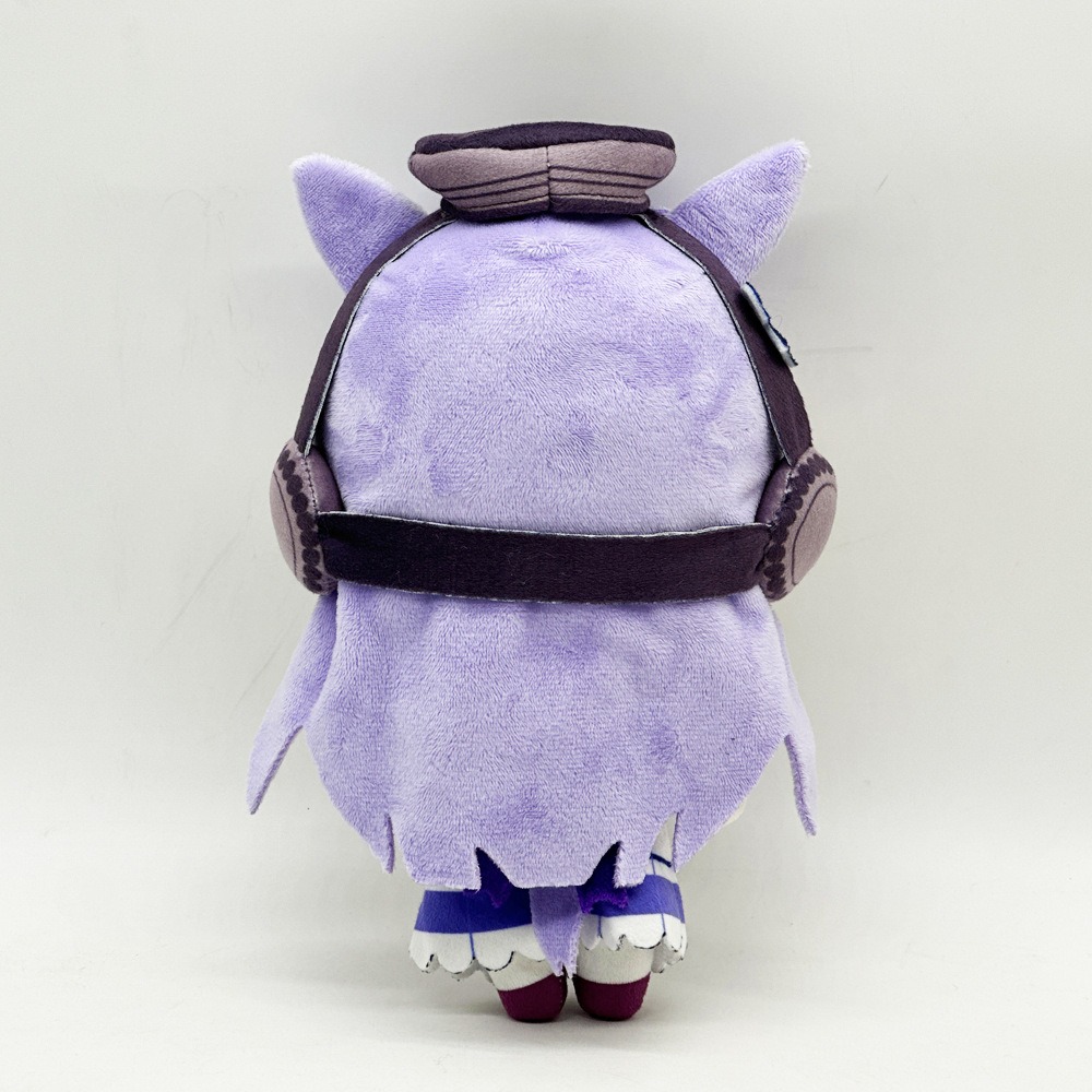 Peluche Uma Musume de 25 cm, adorable personaje inspirado en el anime, con pelo morado y diseño de orejas. 15