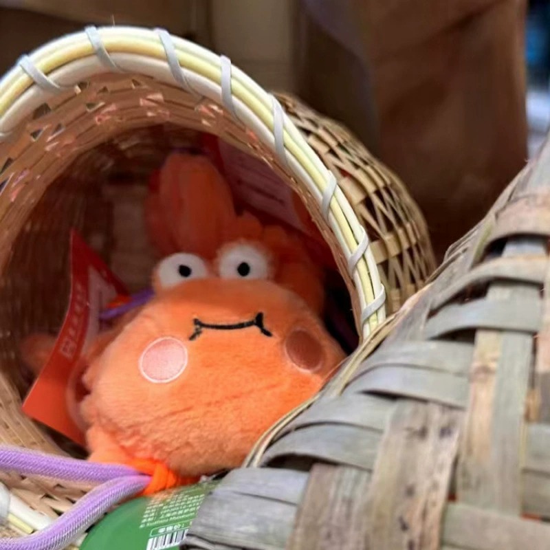 12cm Adorable Soft Plush Crab Keychain - Cultural & Creative Souvenir with Colorful Lanyard 11