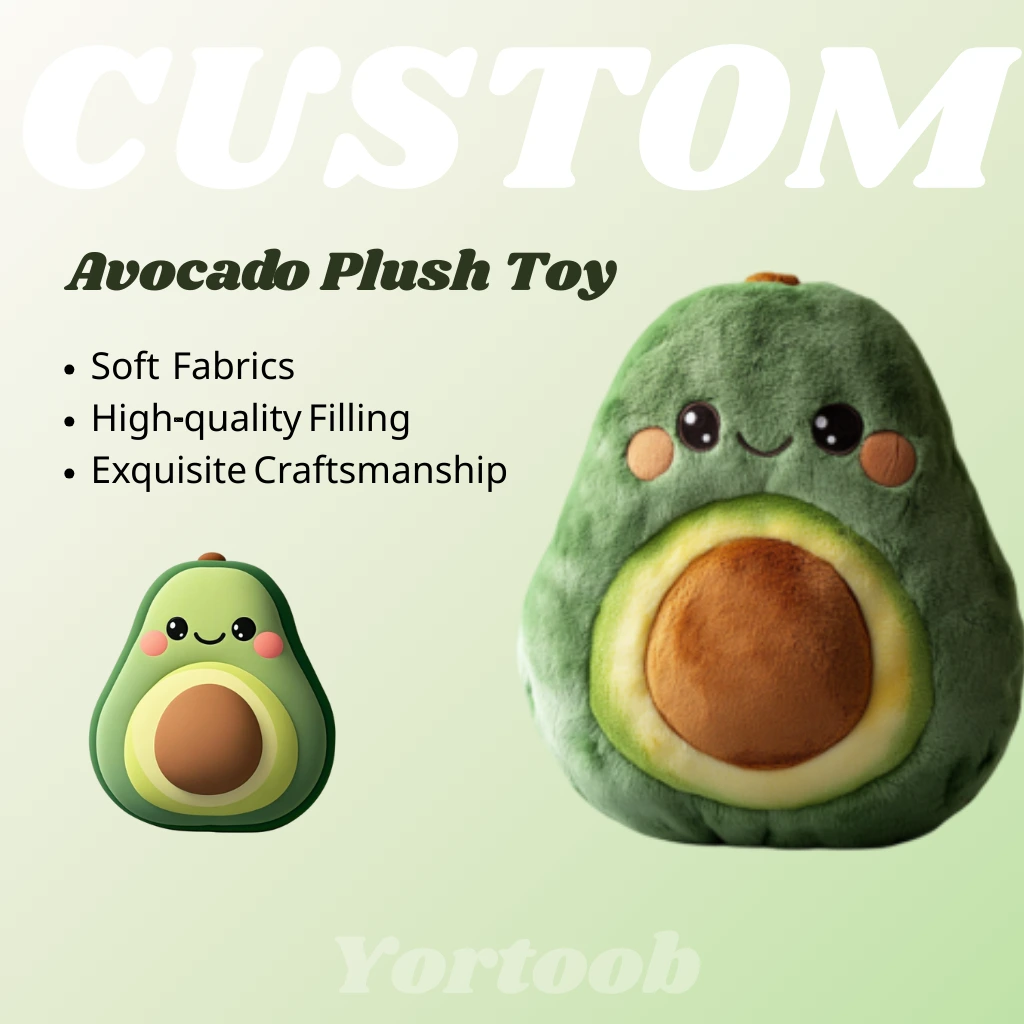 Customised Soft Toy Manufacture Factory Custom Avocado Plushie Soft Comfortable Personalized Plush Doll 1