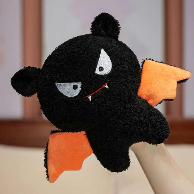 Halloween Soft Plush Toy Collection - 4pcs Spooky Ghost, Devil, Bat & Pumpkin Stuffed Animals for Halloween Decor & Gift 14