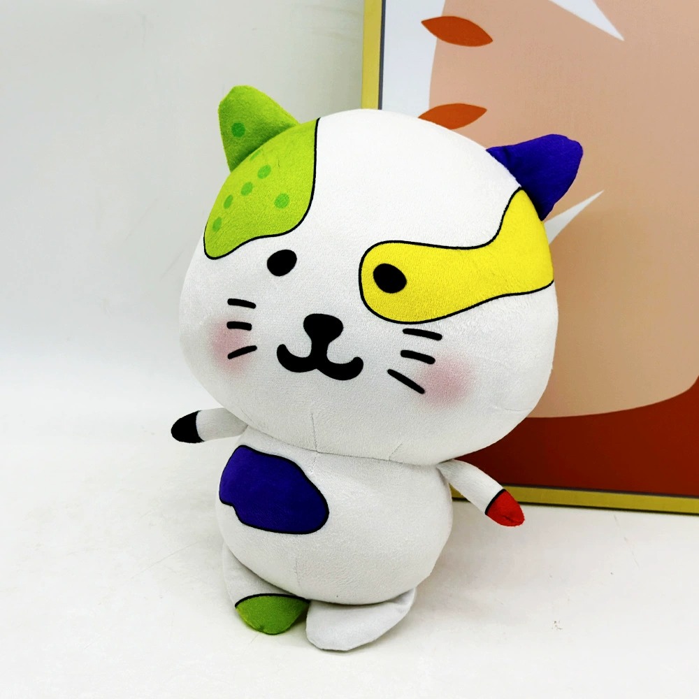 Colorful Patchwork Cat Plush Toy | 26cm Art-Inspired Kitten Doll 12