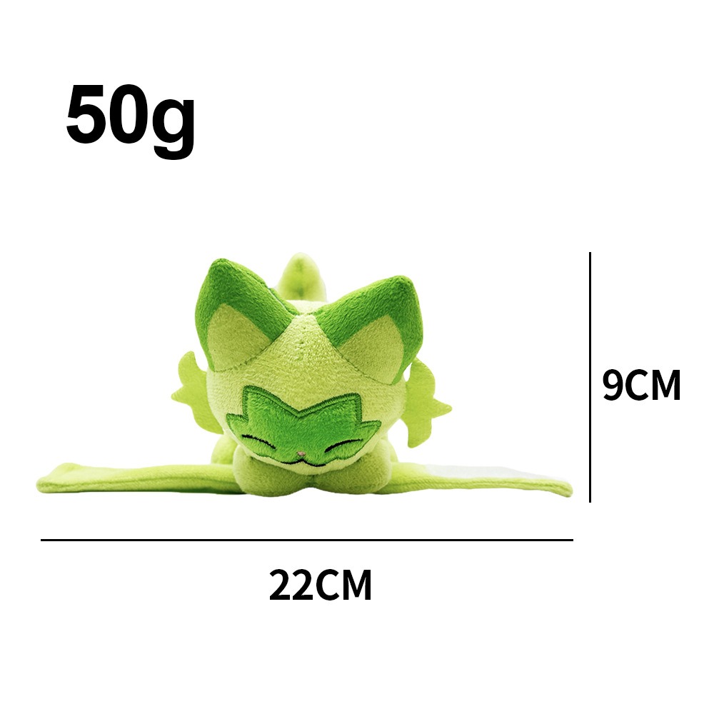 9cm Sprigatito Shoulder Pal Plush Strap - Cute Green Cat Plush Accessory for Bags 9