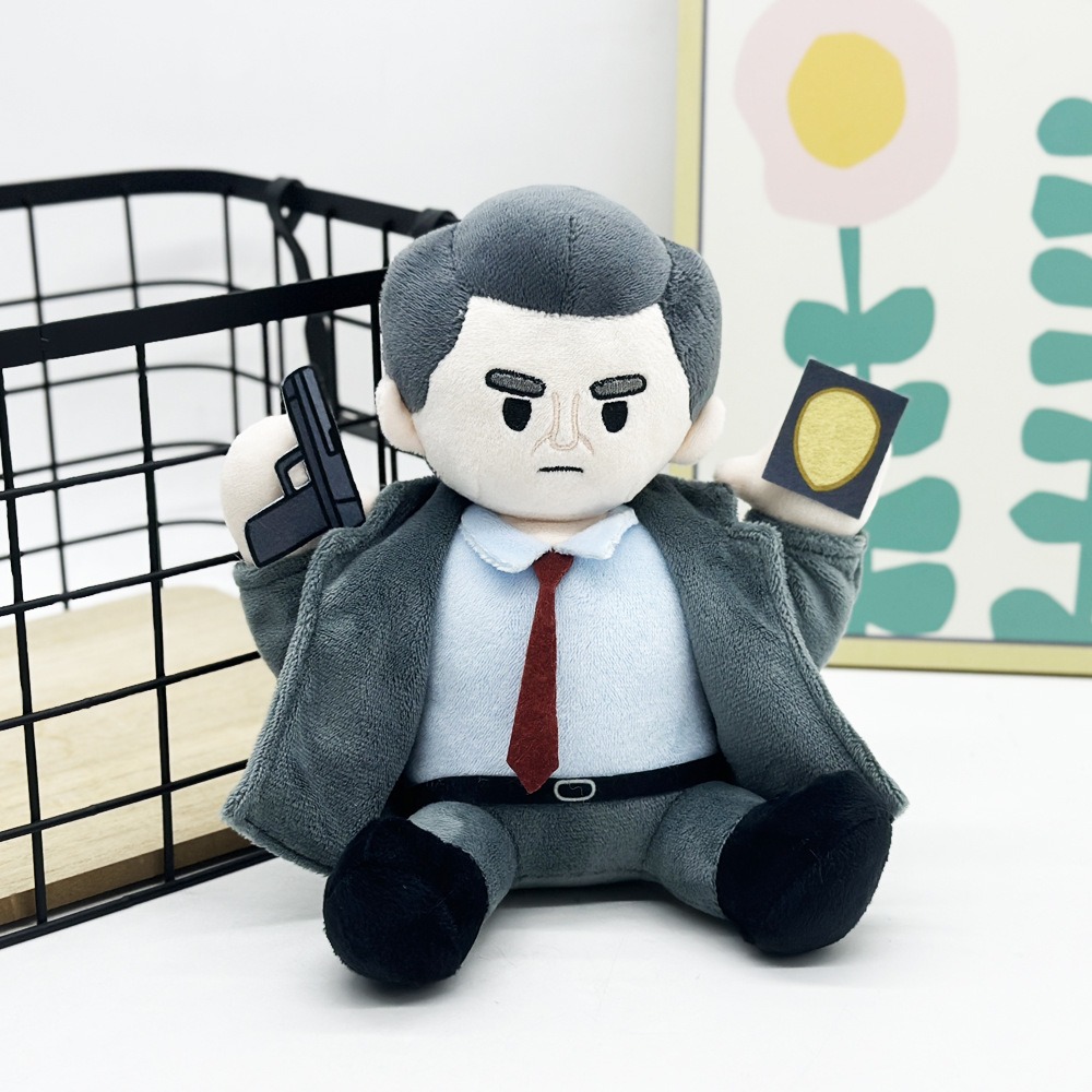 19cm The Naked Gun Comedy Series Detective Frank Drebin Stuffed Plush Toy Collectible 13
