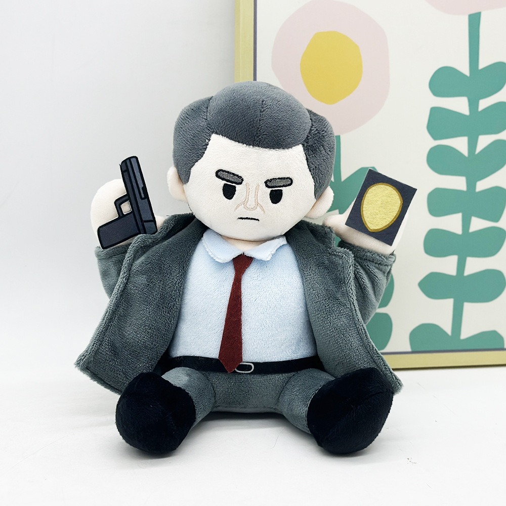 19cm The Naked Gun Comedy Series Detective Frank Drebin Stuffed Plush Toy Collectible 11