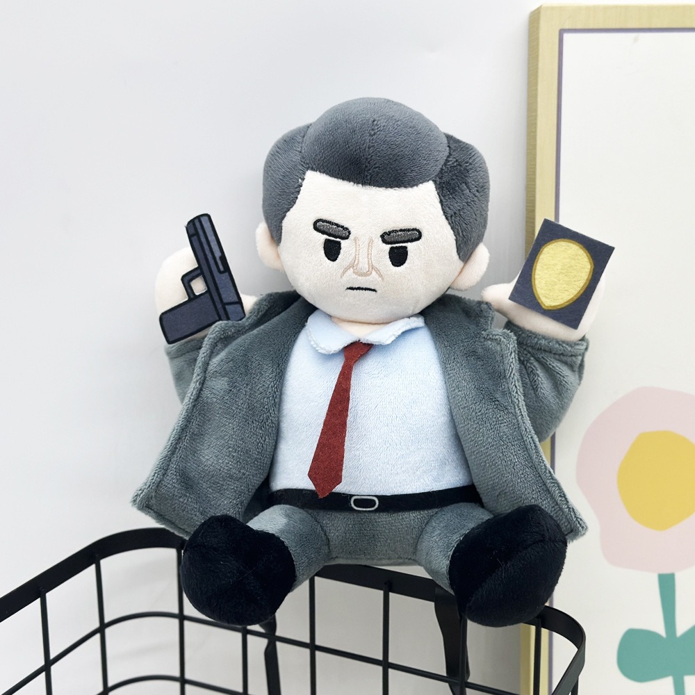 19cm The Naked Gun Comedy Series Detective Frank Drebin Stuffed Plush Toy Collectible 15